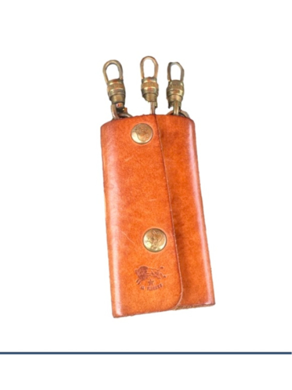 Il Bisonte Leather Key Holder One Size Brown Golde